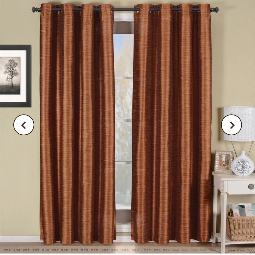 IMBUE Set of Two Window Panels with grommets.
